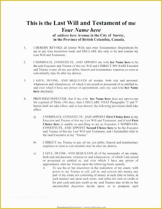 Last Will and Testament Texas Free Template Of Simple Will Sample Last and Testament Template Good