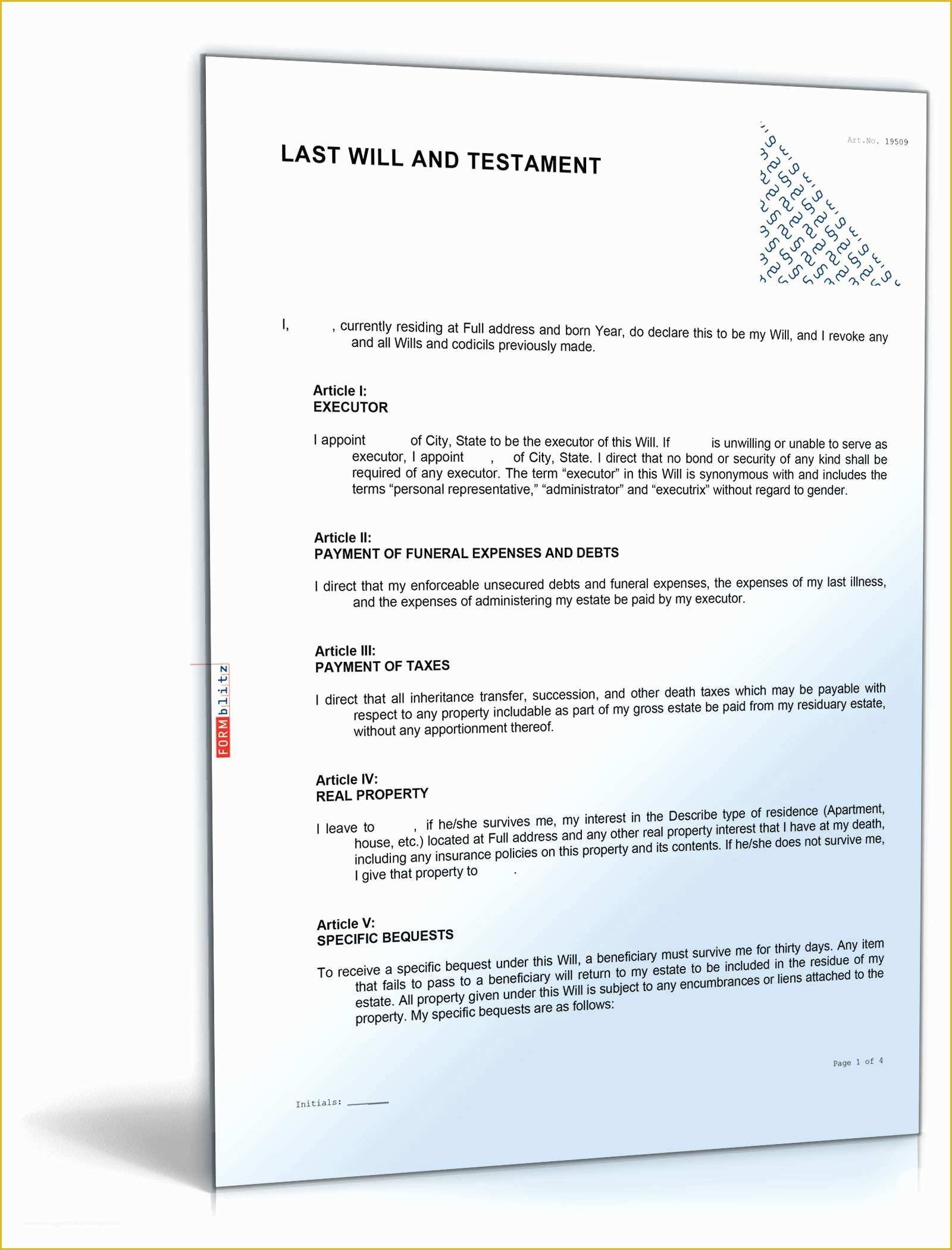 Last Will and Testament Texas Free Template Of Texas Last Will and Testament Unmarried No Children
