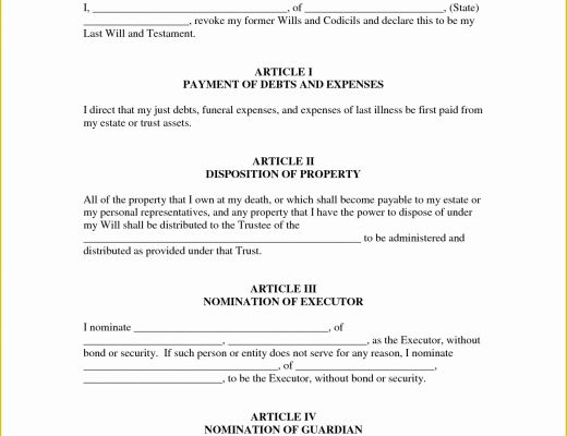 Last Will Templates Free Printable Of Last Will and Testament Template Free Printable Documents