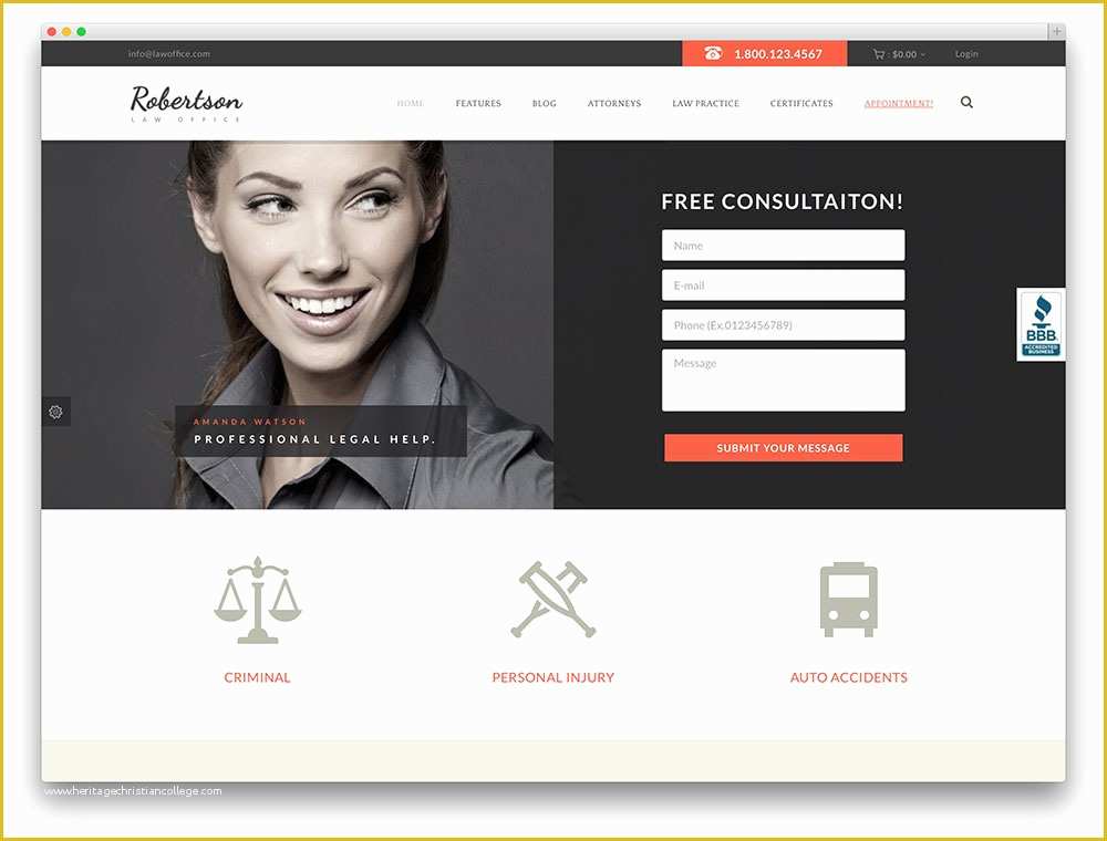 Law Firm Website Design Templates Free Download Of 35 Best Lawyer Wordpress themes for Law Firms and