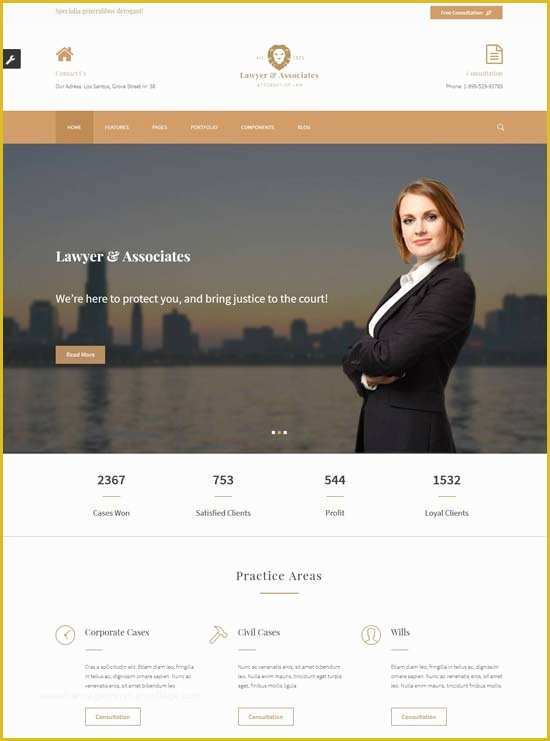 Law Firm Website Design Templates Free Download Of 50 Best Lawyer Website Templates Free &amp; Premium