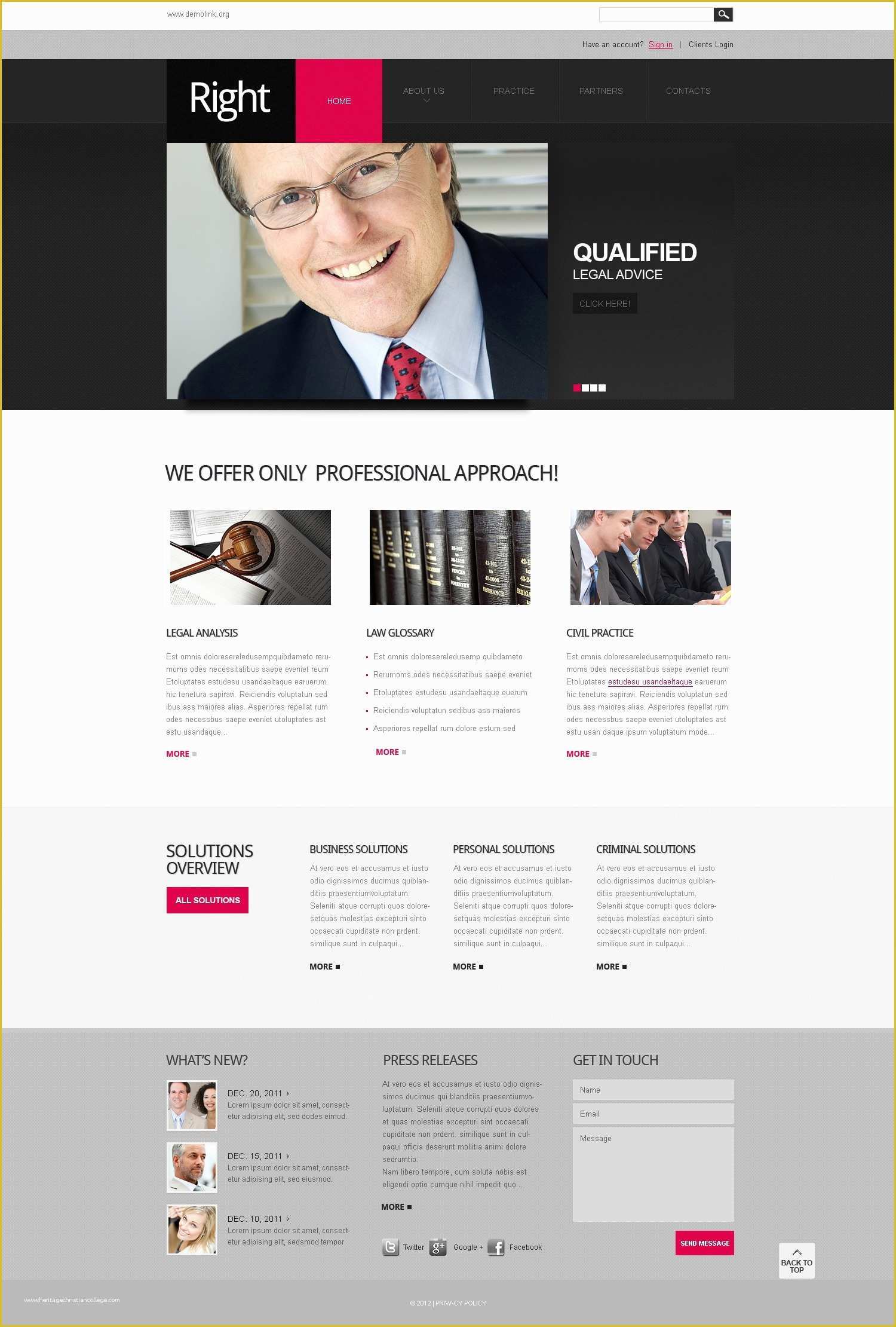 Law Firm Website Design Templates Free Download Of Law Firm Website Template