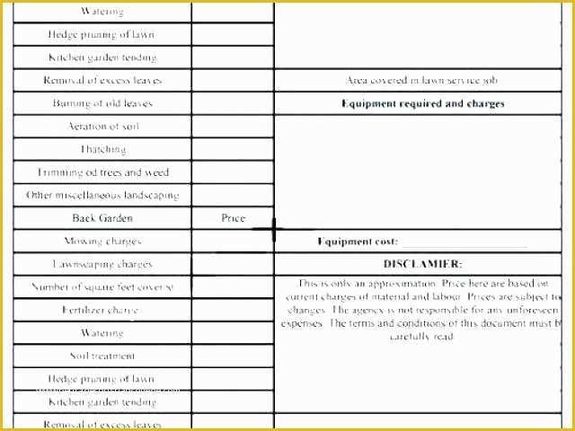 Lawn Care Business Plan Template Free Of Free Landscape Proposal Template Lawn Care Bid Maintenance