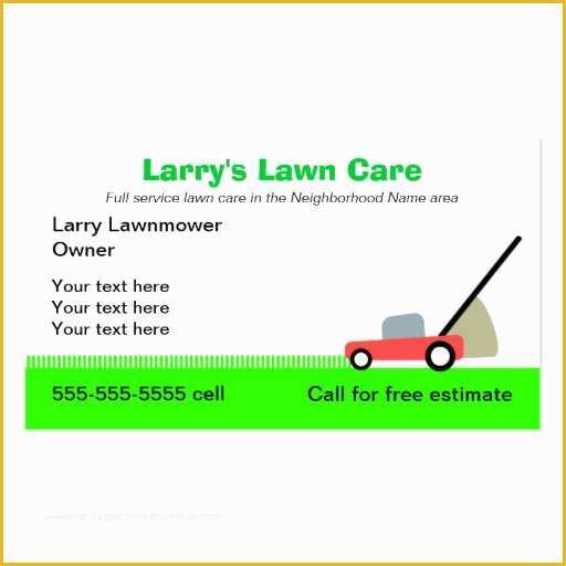 Lawn Care Business Plan Template Free Of Lawn Care Services Business Card Template