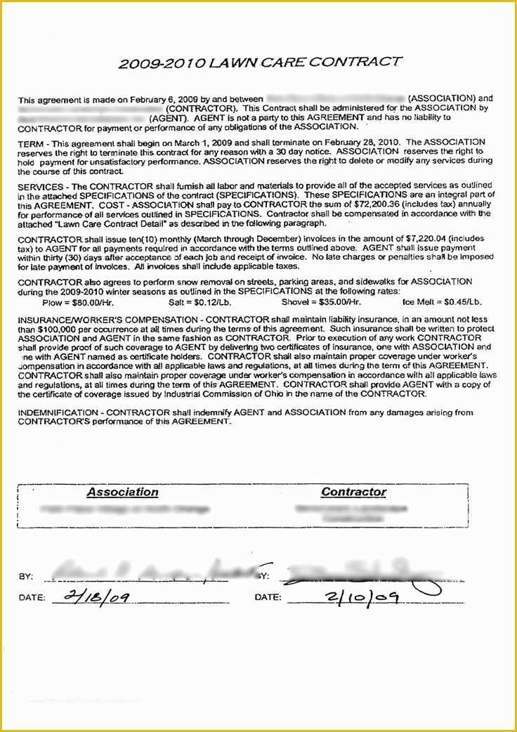 Lawn Care Contract Template Free Of A Look at A $72 200 Mercial Lawn Care Contract
