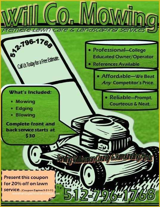 Lawn Mowing Flyer Template Free Of 16 Best Lawn Care Flyers Images On Pinterest