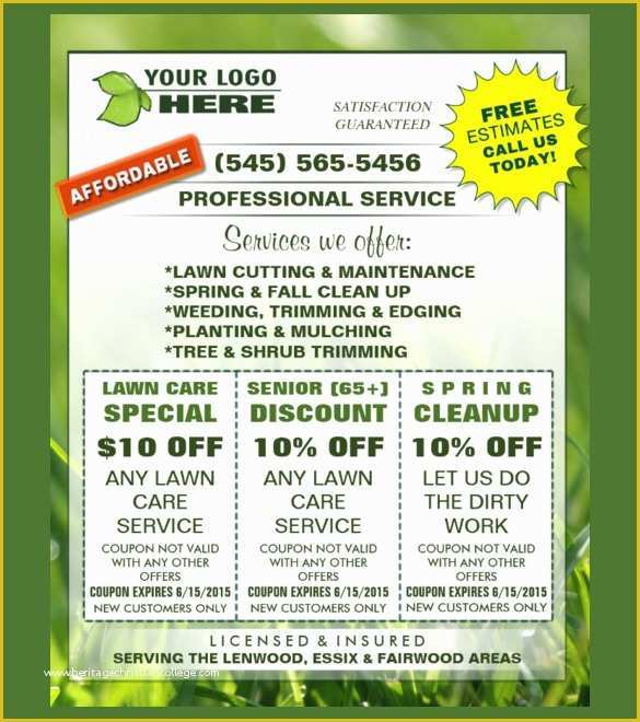 Lawn Mowing Flyer Template Free Of 20 Coupon Flyer Templates Psd Indesign
