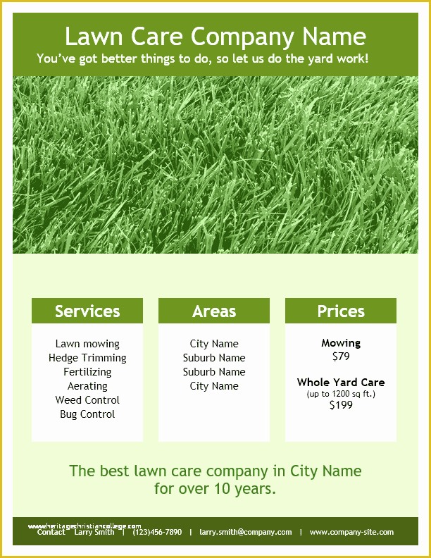 Lawn Mowing Flyer Template Free Of Lawn Care Flyer Template for Word