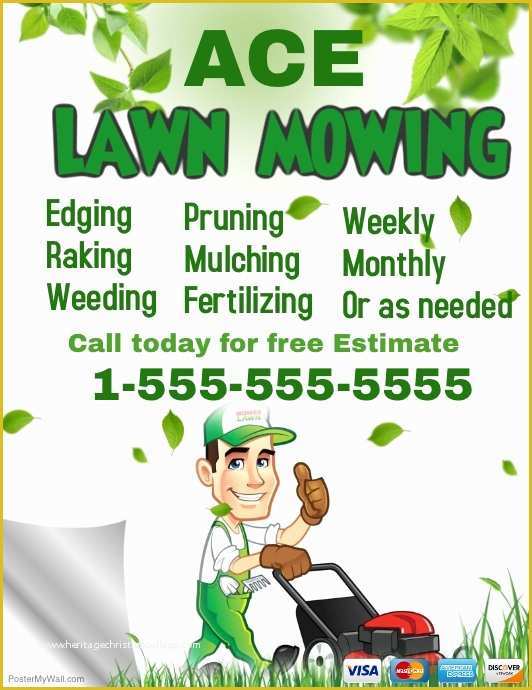 Lawn Mowing Flyer Template Free Of Lawn Service Template