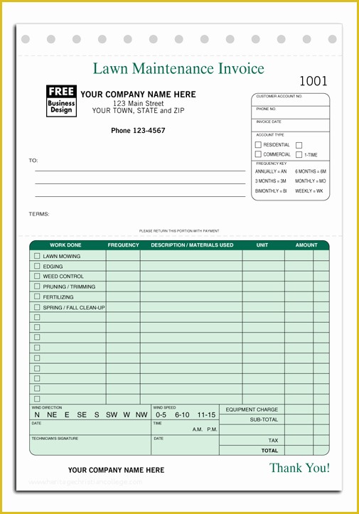 Lawn Service Proposal Template Free Of 123 3 Lawn Maintenance Invoice