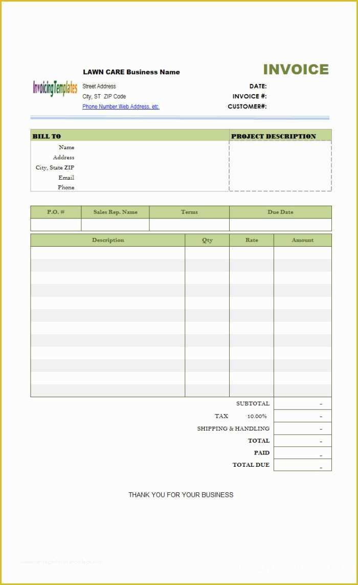 Lawn Service Proposal Template Free Of Bid Proposal Template for Lawn Care Templates Resume