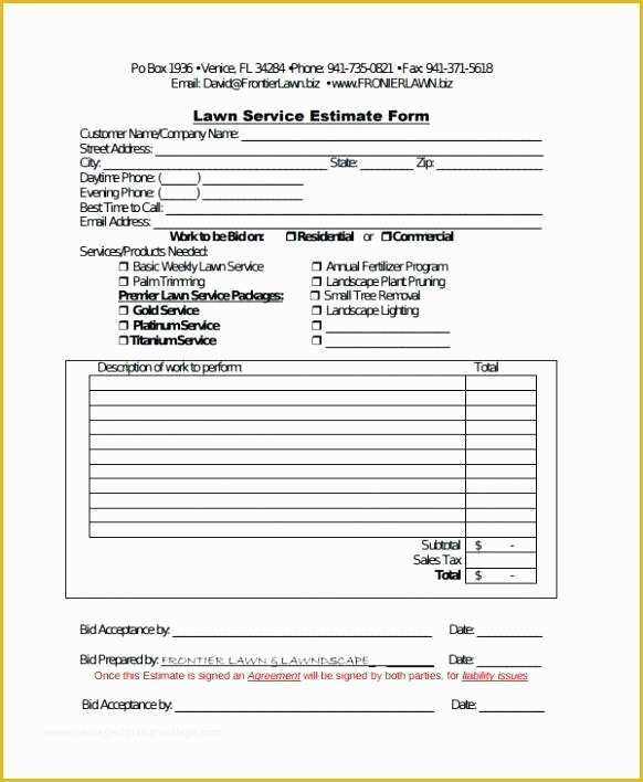 Lawn Service Proposal Template Free Of Lawn Care Proposal Template Free Mercial Insurance