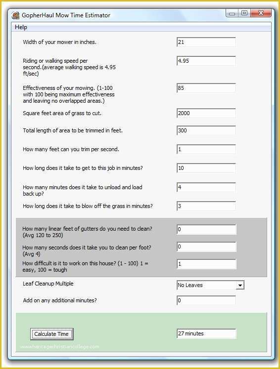 Lawn Service Proposal Template Free Of Simple Estimating Calculator Gopherhaul Landscaping