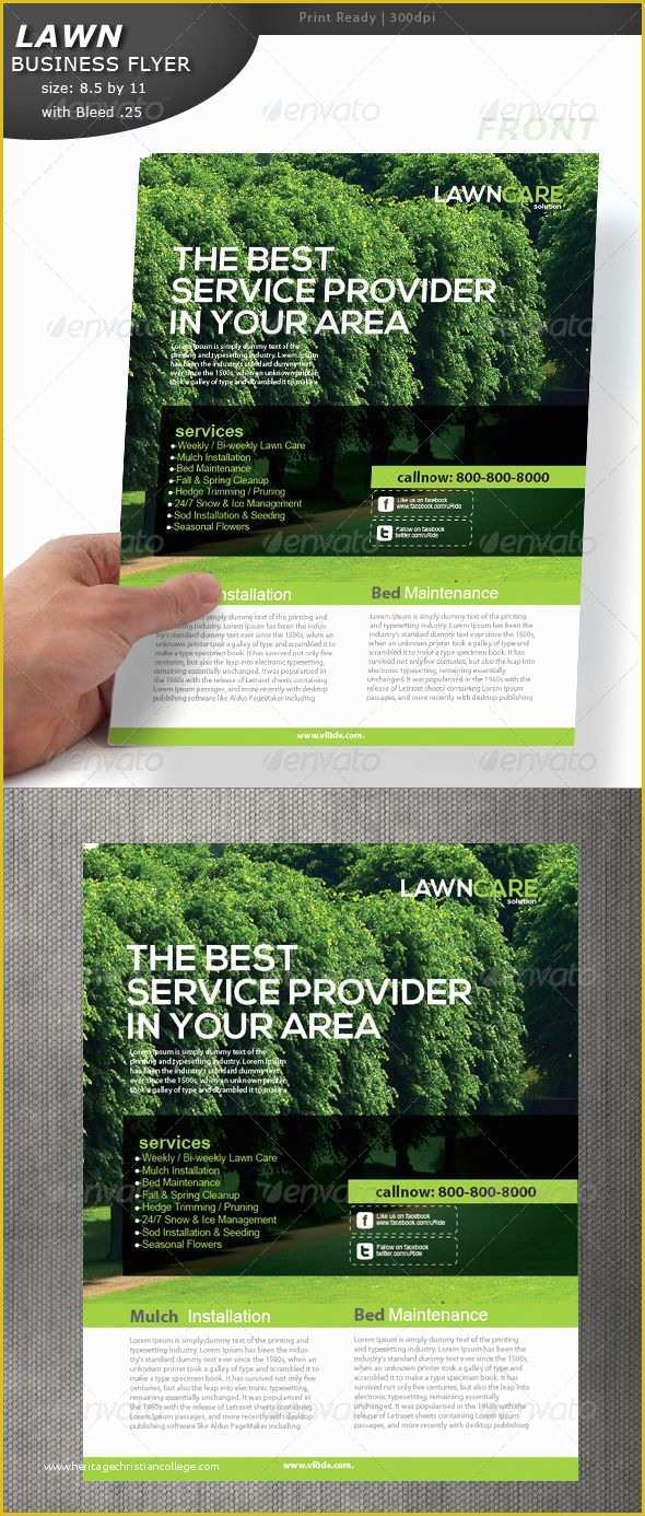 Lawn Service Template Free Of Lawn Care Flyer