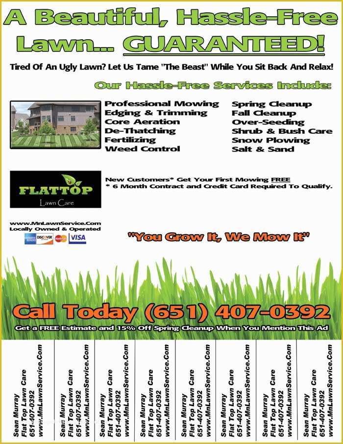 Lawn Service Template Free Of Lawn Care Flyer