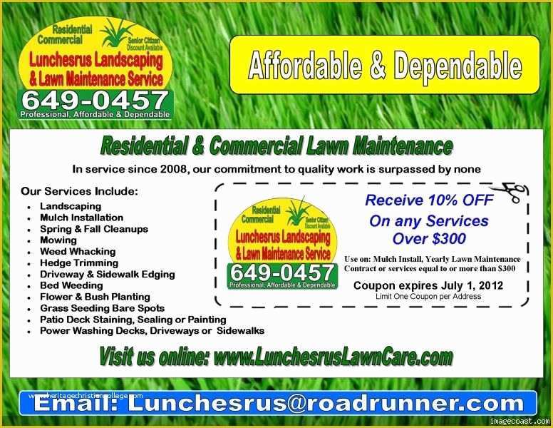 Lawn Service Template Free Of Lawn Care Flyers