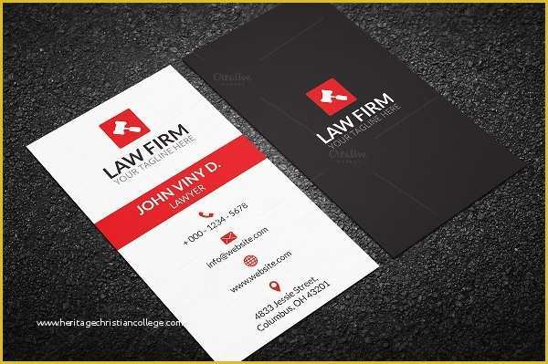 52 Lawyer Business Card Templates Free
