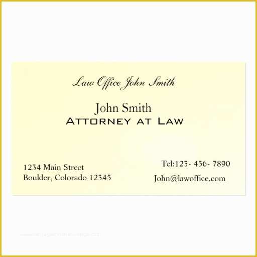 Lawyer Business Card Templates Free Of attorney at Law Office Double Sided Standard Business