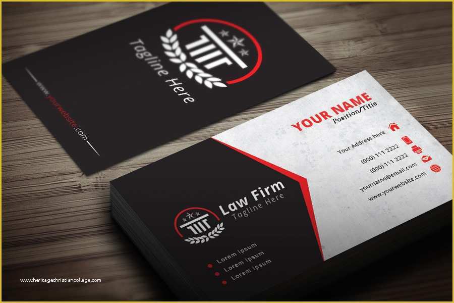 Lawyer Business Card Templates Free Of attorney Business Card Template Modern Blank