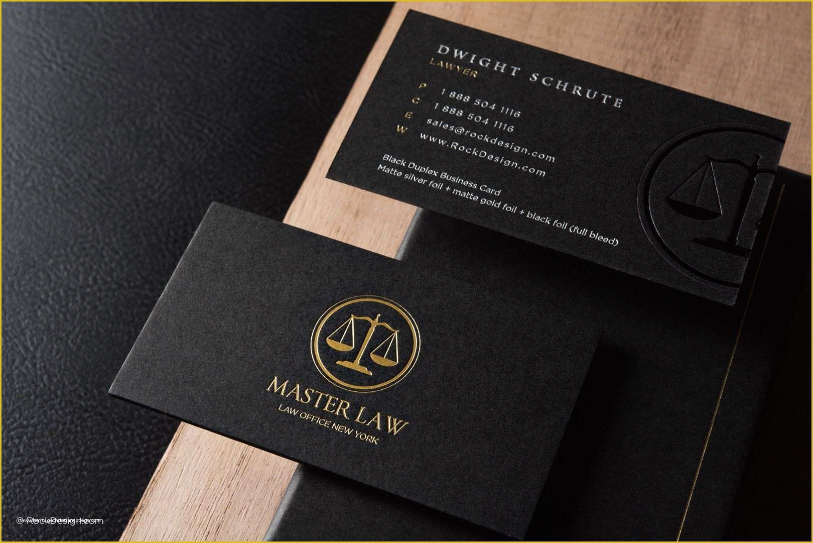 Lawyer Business Card Templates Free Of Classic Modern Black Duplex attorney Business Card