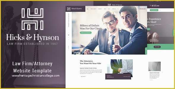 Lawyer Website Templates Free Download Of Hicks & Hynson – Law Firm HTML Template