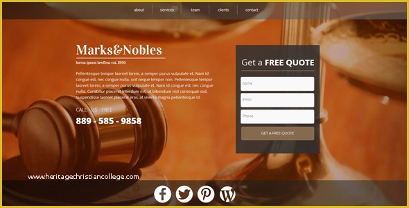 Lawyer Website Templates Free Download Of Law Firm Landing Page by Fadeink