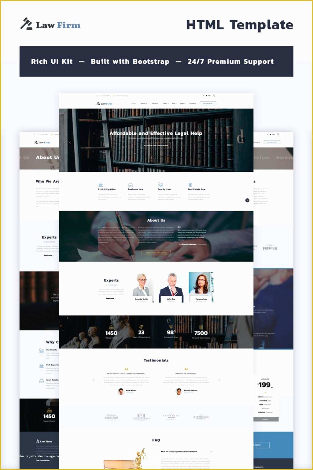 Lawyer Website Templates Free Download Of Law Firm Multipage Website Template