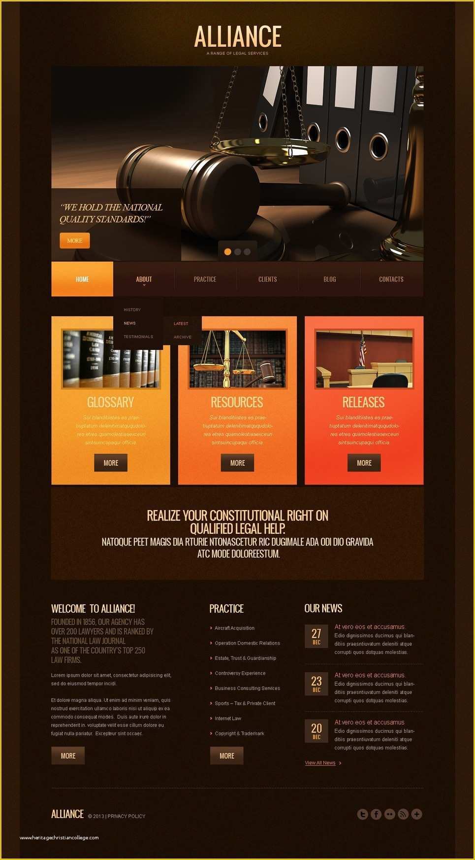 Lawyer Website Templates Free Download Of Law Firm Website Template