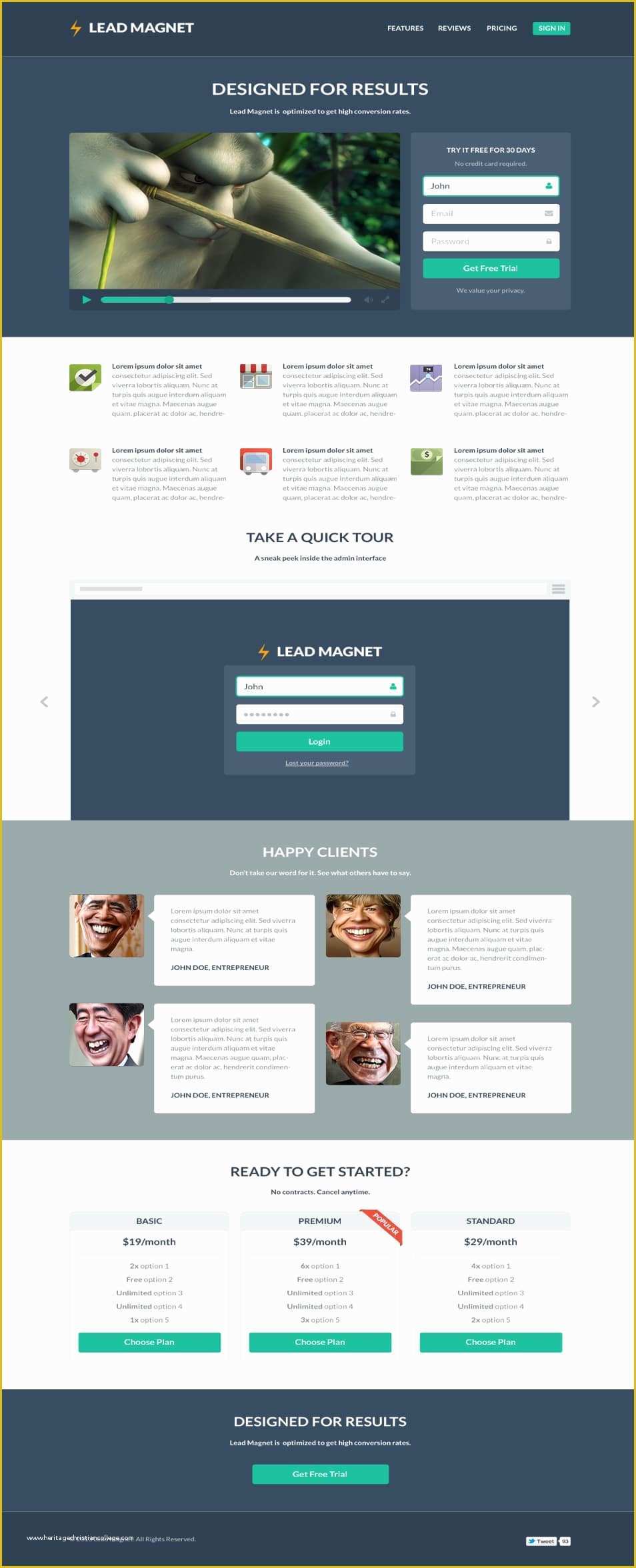 Lead Page Template Free Of 30 Beautiful Landing Page Templates Psdcss Author