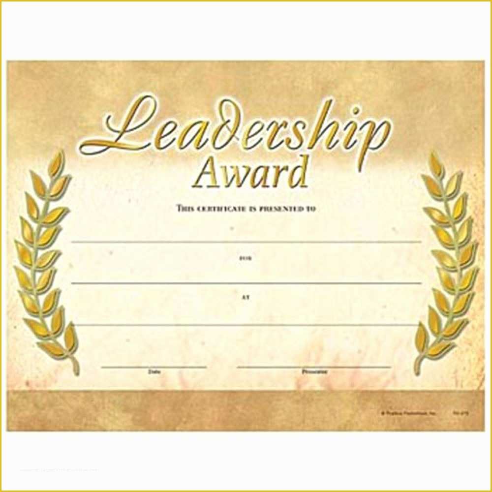 Leadership Award Certificate Template Free Of Leadership Award Gold Foil Stamped Certificates