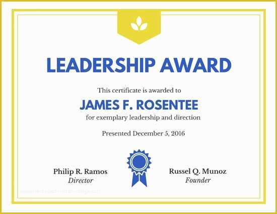Leadership Certificate Template Free Of Leadership Award Certificate Templates by Canva