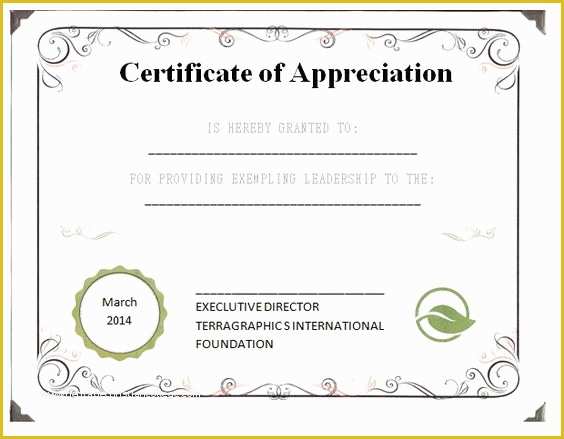 Leadership Certificate Template Free Of Leadership Certificate Of Appreciation Template