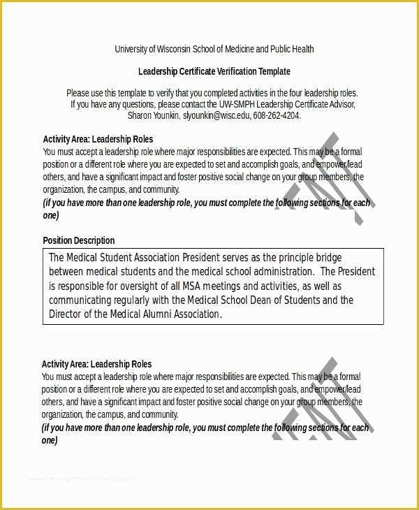 Leadership Certificate Template Free Of Leadership Certificate Template 11 Word Pdf Psd