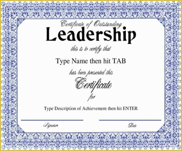 Leadership Certificate Template Free Of Leadership Certificate Template 11 Word Pdf Psd