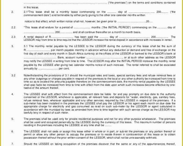 Lease Abstract Template Word Free Of Lease Template – 20 Free Word Pdf Documents Download