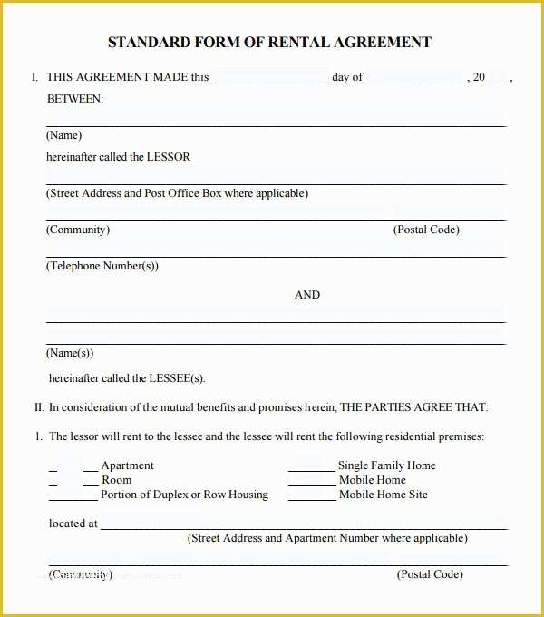 Lease Agreement Equipment Template Free Of Leasing Agreement 7 Free Pdf Download