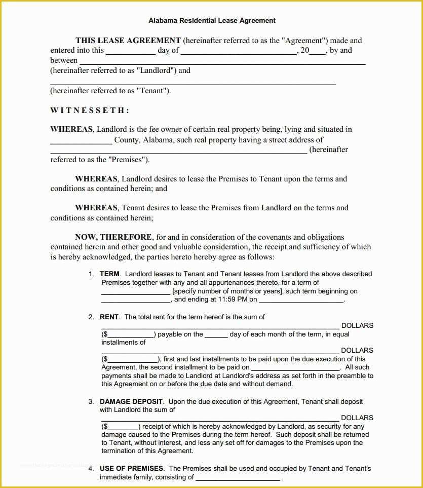 Lease Template for Free Of 20 Lease Agreement Templates Word Excel Pdf formats