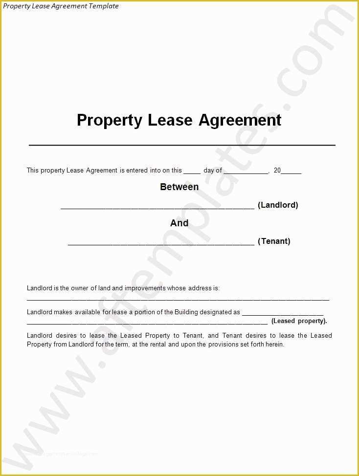 Lease Template for Free Of 3 Best Lease Agreement Templates