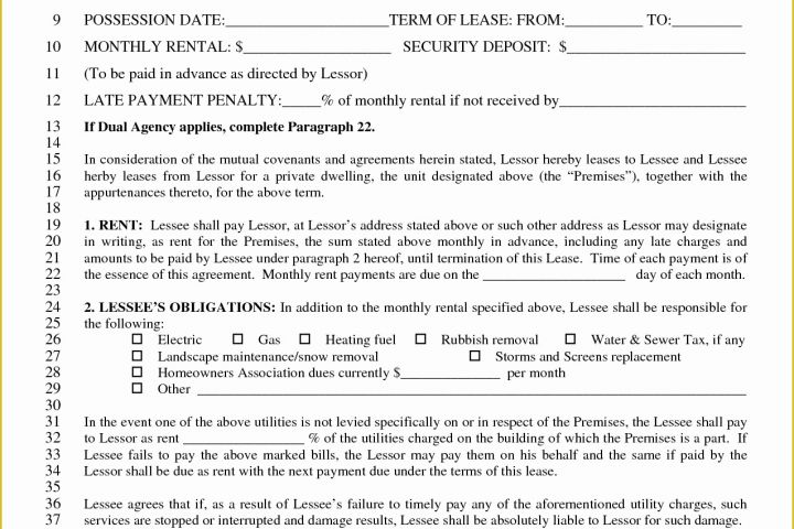 Lease Template for Free Of 38 Editable Blank Rental and Lease Agreements Ready to