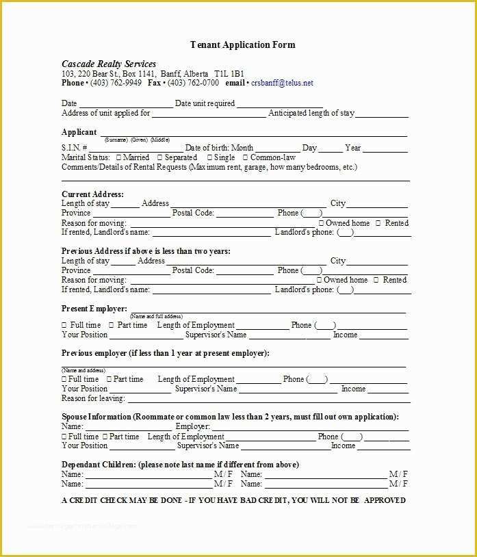 Lease Template for Free Of 42 Free Rental Application forms &amp; Lease Agreement