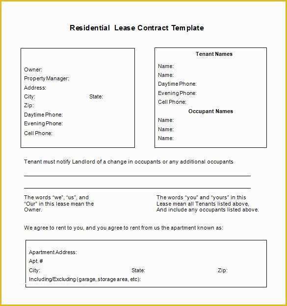 Lease Template Free Download Of 9 Lease Contract Templates – Free Word Pdf Documents