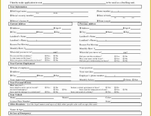 Lease Template Free Download Of Free Texas Rental Application