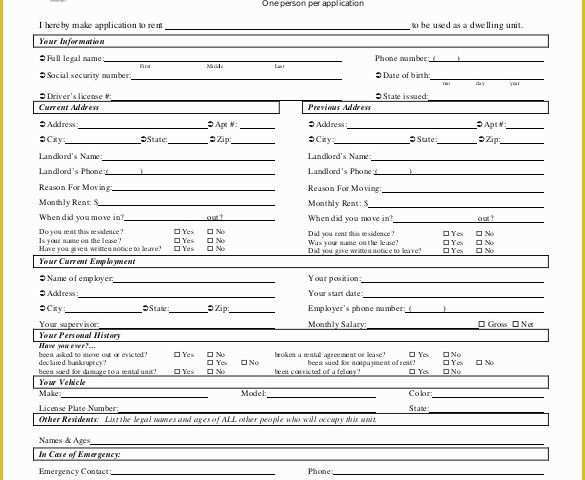 Lease Template Free Download Of Free Texas Rental Application