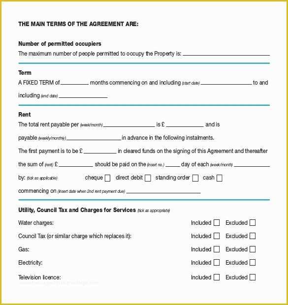 Lease Template Free Download Of Rental Agreement Template – 21 Free Word Pdf Documents