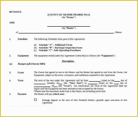 Lease to Own Agreement Template Free Of Download Rent and Lease Template for Free Equipment