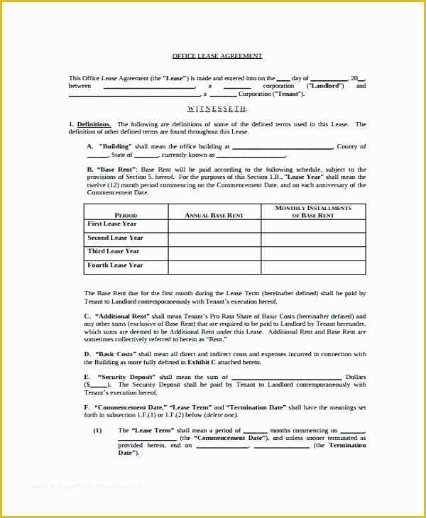 Lease to Own Agreement Template Free Of Rental Agreement Letter Lease Example Furniture form
