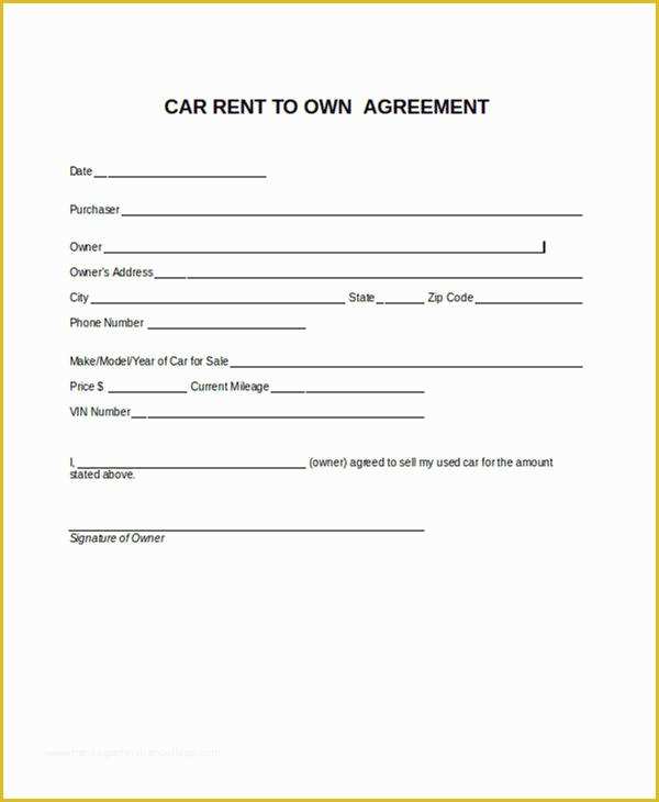Lease to Own Template Free Of 8 Rent to Own Contract Samples & Templates Pdf Google Docs