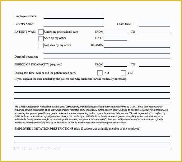 Leave Application form Template Free Download Of 14 Medical Leave form Templates to Download for Free