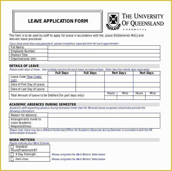 Leave Application form Template Free Download Of 16 Microsoft Word 2010 Application Templates Free