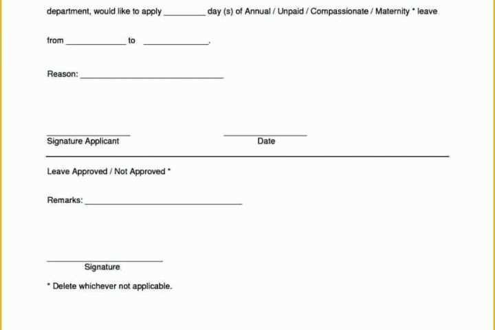 Leave Application form Template Free Download Of Annual Leave Application form Mughals